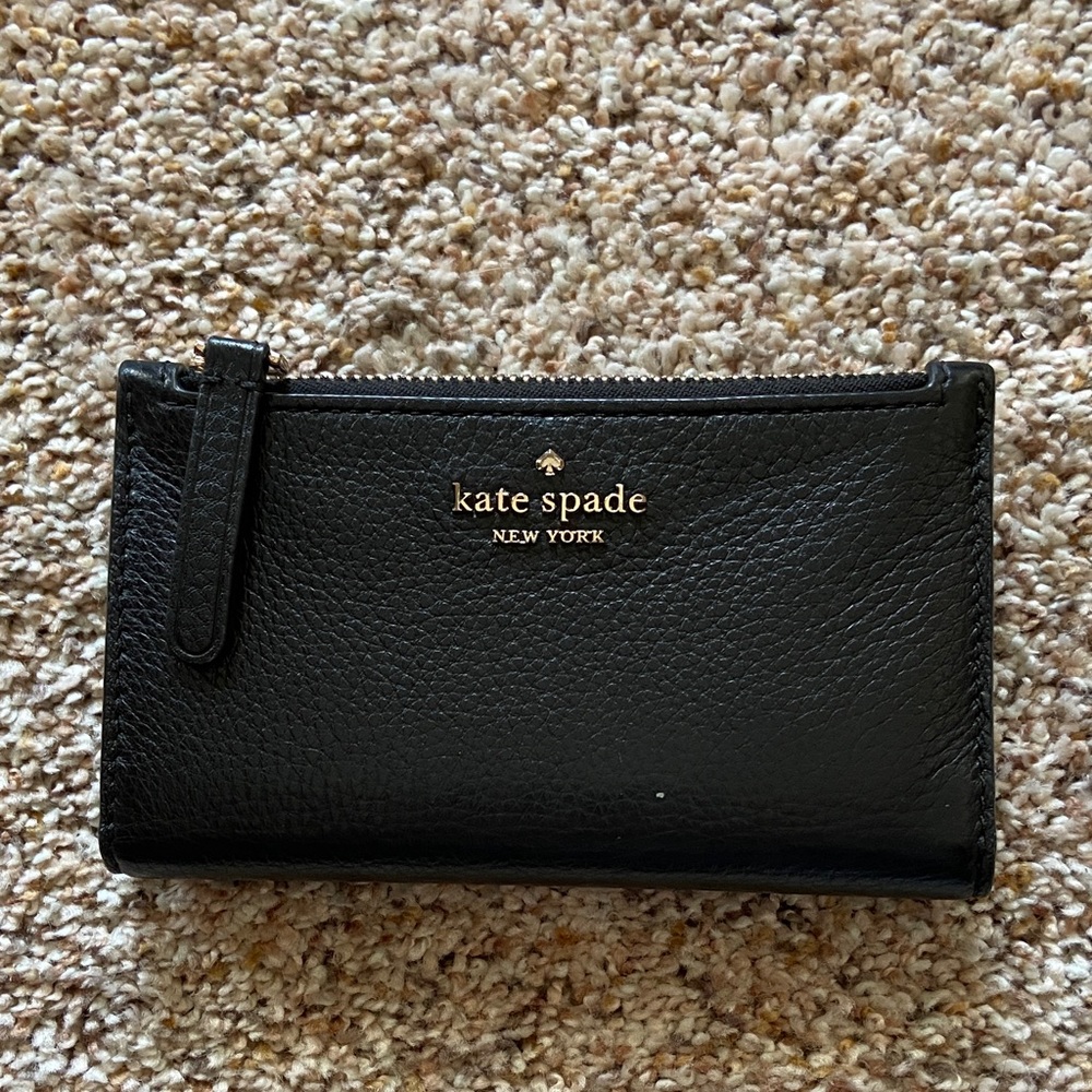 Kate Spade Black Textured Wallet